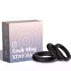 Armony – Bague triple silicone noire – Sextoys