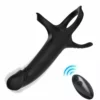 Armony – Gode avec anneau et vibrateur télécommande noir – Sextoys
