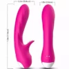 Armony – Vibrateur romance avec stimulateur fuchsia – Vibromasseurs rotatifs