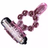 Baile – Anneau silicone 10 rythmes de langue avec vibration rose – Sextoys