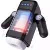 Baile – Masturbateur à vibration de poussée avec fonction chauffante et support mobile - noir – Sextoys