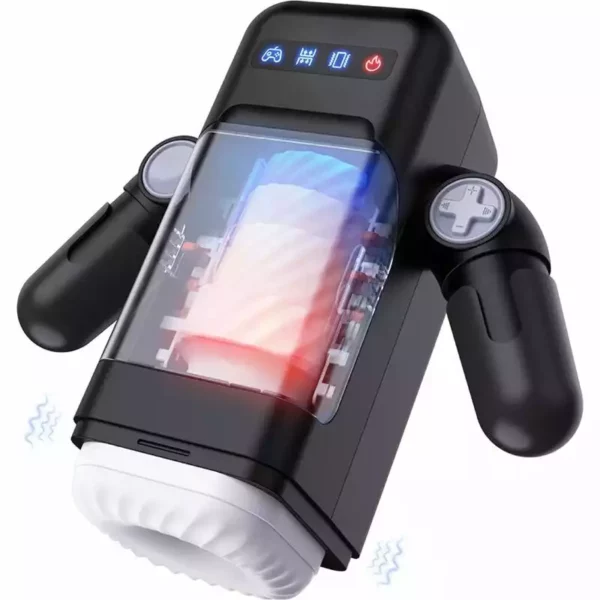 Baile – Masturbateur à vibration de poussée avec fonction chauffante et support mobile - noir Baile – Masturbateur à vibration de poussée avec fonction chauffante et support mobile - noir – Sextoys