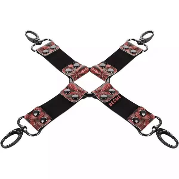 Begme Fetish Games – Cravate de porc en cuir végan premium édition rouge – vue 4 – BDSM & fétichisme