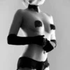 Bijoux Indiscrets – Cache-malin burlesque brillant avec nud – Lingerie sexy