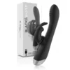 Black&Silver – Dj. stimulateur de lapin rechargeable en silicone adam noir – Vibromasseurs