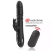 Black&Silver – Kenji vibromasseur rabbit up & down + télécommande watchme – Stimulateurs clitoridiens