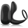 Black&Silver – Masseur anal télécommande rechargeable silicone noir – Vibromasseurs anaux