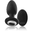 Black&Silver – Télécommande du rotateur anal en silicone wells plug – Vibromasseurs anaux