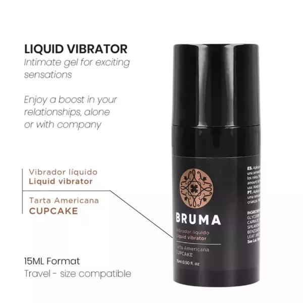 Bruma – Vibrateur liquide ultra glissant cupcake 15 ml – vue 3 – Bien-être intime