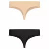 Bye Bra – Pack 2 tangas invisibles beige y negro talla – Lingerie sexy