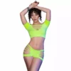 Chilirose – Cr 4433 haut & short vert – Lingerie sexy