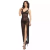 Chilirose – Cr 4723 nuisette longue et string noir – Lingerie sexy