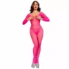 Chilirose – Cr 4894 bodystocking en réseille rose néon – Lingerie sexy