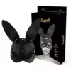 Coquette Chic Desire – Masque en cuir vegan avec oreilles de lapin – Lingerie sexy