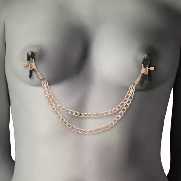 Coquette Chic Desire – Pinces metelons fantaisie en métal avec chaîne – vue 3 – BDSM & fétichisme