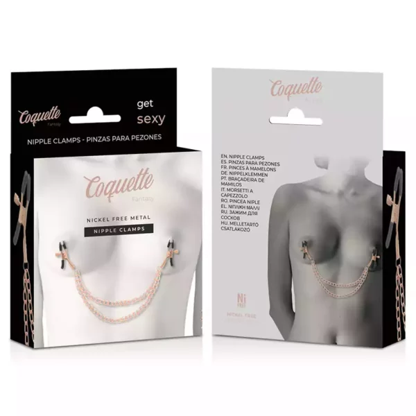 Coquette Chic Desire – Pinces metelons fantaisie en métal avec chaîne – vue 6 – BDSM & fétichisme