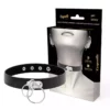 Coquette Chic Desire – Ras de cou double anneau en cuir végan – BDSM & fétichisme