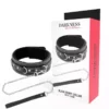 Darkness – Collier en cuir de haute qualité avec laisse – BDSM & fétichisme