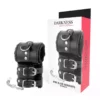 Darkness – Menottes ajustables en cuir noir avec doublure – BDSM & fétichisme