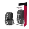 Darkness – Menottes en cuir texturé noir – BDSM & fétichisme