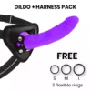 Deltaclub – Toys arnes + dong silicone violet 20 cm -o- 4 cm – Sextoys