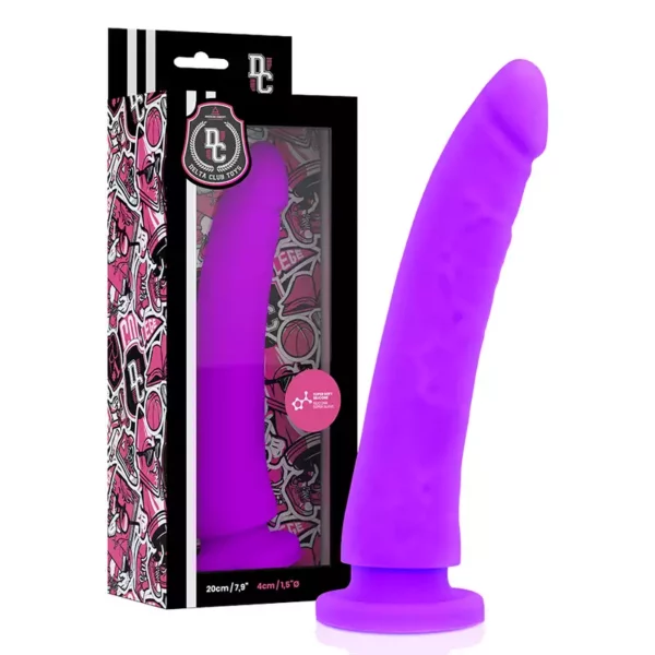 Deltaclub – Toys arnes + dong silicone violet 20 cm -o- 4 cm – vue 3 – Sextoys