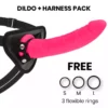 Deltaclub – Toys harnais + dong silicone rose 23 cm -o- 4.5 cm – Sextoys