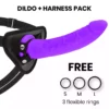 Deltaclub – Toys harnais + dong silicone violet 23 cm -o- 4.5 cm – Sextoys