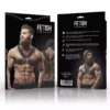 Fetish Submissive – Harnais de poitrine croisé en éco-cuir pour hommes avec clous – vue 6 – Lingerie homme