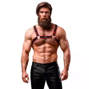 Fetish Submissive – Harnais de poitrine en éco-cuir pour homme – Lingerie homme