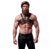 Fetish Submissive – Harnais de poitrine en éco-cuir pour hommes brigade – Lingerie homme