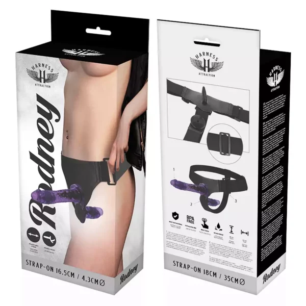 Harness Attraction – Rodney vibrateur double penetraci n 18 cm -o- 3.5 cm – vue 6 Harness Attraction – Rodney vibrateur double penetraci n 18 cm -o- 3.5 cm – vue 6 – Sextoys