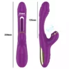 Intense – Ateneo vibrateur multifonction rechargeable 7 vibrations avec langue oscillante et aspiration violette – vue 4 – Stimulateurs clitoridiens