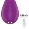 Intense – Ateneo vibrateur multifonction rechargeable 7 vibrations avec langue oscillante et aspiration violette – vue 6 – Stimulateurs clitoridiens