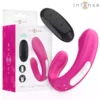 Intense – Janet double stimulateur et vibrateur en u avec télécommande rose – Vibromasseurs pour couple