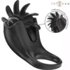 Intense – Mabel anneau vibrant 10 vibrations avec stimulateur de clitoris noir – Sextoys