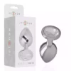 Intense – Plug anal en métal aluminium avec cristal dargent – Sextoys