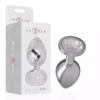Intense – Plug anal en métal aluminium avec cristal dargent – Sextoys