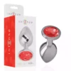 Intense – Plug anal en métal aluminium avec cristal rouge – Sextoys