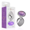 Intense – Plug anal en métal aluminium avec cristal violet – Sextoys