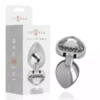 Intense – Plug anal en métal aluminium coeur blanc – Sextoys