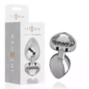 Intense – Plug anal métal aluminium coeur blanc – Sextoys