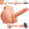 Intense – Torse richie avec anus et godemichet réaliste avec télécommande de pousse et de vibration 4,7 kg – Vibromasseurs réalistes