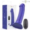 Intense – Victoria vibrateur avec ventouse 10 vibrations bleu foncé télécommande – Vibromasseurs