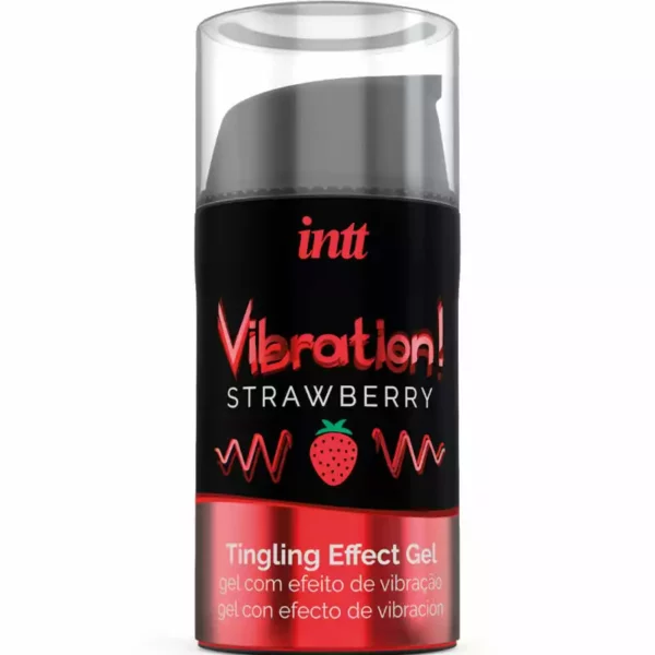 Intt – Puissant stimulant intime gel vibrant liquide fraise 15 ml Intt – Puissant stimulant intime gel vibrant liquide fraise 15 ml – Bien-être intime