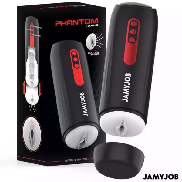 Jamyjob – Masturbateur vagin automatique phantom 5 modes d'aspiration et de pousse – vue 2 – Sextoys