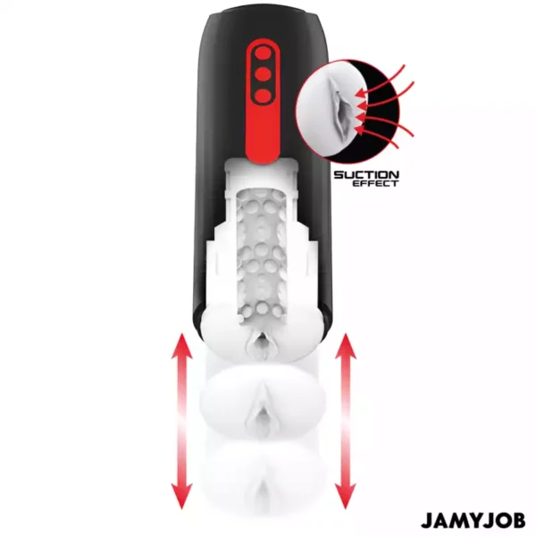 Jamyjob – Masturbateur vagin automatique phantom 5 modes d'aspiration et de pousse – vue 3 – Sextoys