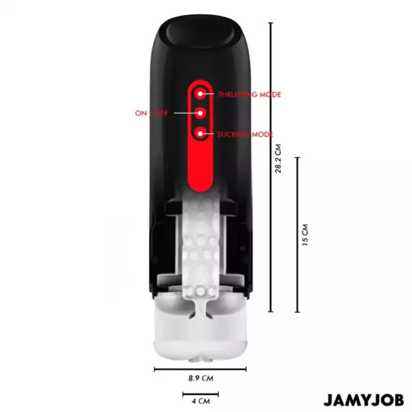 Jamyjob – Masturbateur vagin automatique phantom 5 modes d'aspiration et de pousse – vue 4 – Sextoys