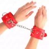 Kink – 3 appareils-poignets ajustables rouge 17,5-25 cm x 6 cm – BDSM & fétichisme