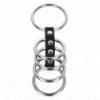 Kink – 5 anneaux pénis de 3,7 cm à 5 cm en métal relies par du cuir – vue 3 Kink – 5 anneaux pénis de 3,7 cm à 5 cm en métal relies par du cuir – vue 3 – BDSM & fétichisme